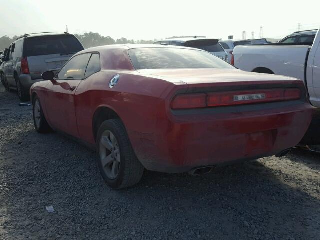 2C3CDYAG1DH511895 - 2013 DODGE CHALLENGER RED photo 3