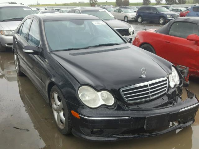 WDBRF52H96F731827 - 2006 MERCEDES-BENZ C GENERATI BLACK photo 1