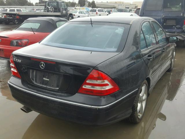 WDBRF52H96F731827 - 2006 MERCEDES-BENZ C GENERATI BLACK photo 4