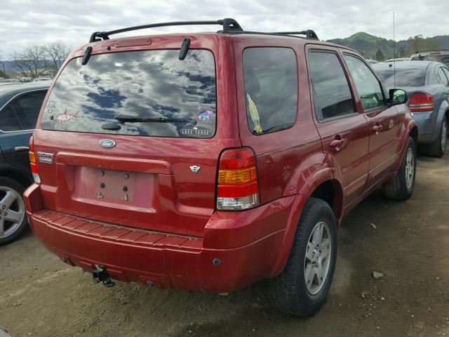 1FMCU94195KB85570 - 2005 FORD ESCAPE LIM RED photo 4