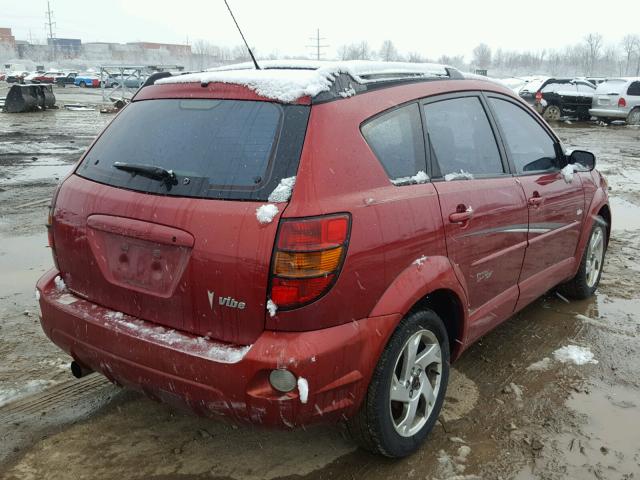 5Y2SL62824Z458680 - 2004 PONTIAC VIBE RED photo 4