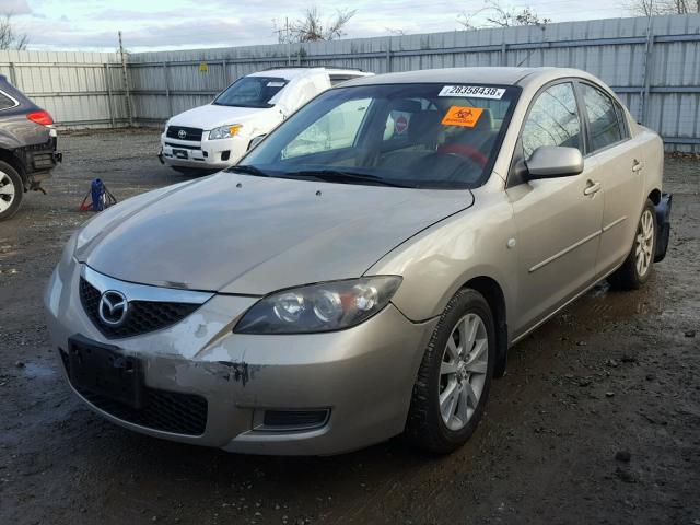 JM1BK12F081864675 - 2008 MAZDA 3 I BEIGE photo 2