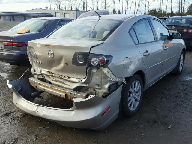 JM1BK12F081864675 - 2008 MAZDA 3 I BEIGE photo 4