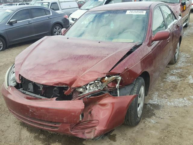 4T1BE32K72U026757 - 2002 TOYOTA CAMRY LE RED photo 9