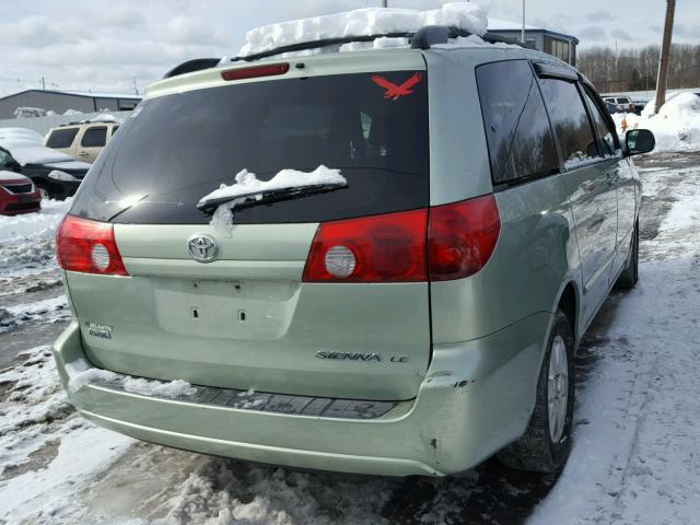 5TDZA23C76S392440 - 2006 TOYOTA SIENNA CE GREEN photo 4