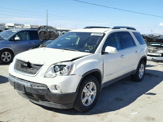 1GKEV23788J248180 - 2008 GMC ACADIA SLT WHITE photo 2