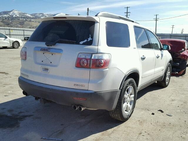 1GKEV23788J248180 - 2008 GMC ACADIA SLT WHITE photo 4