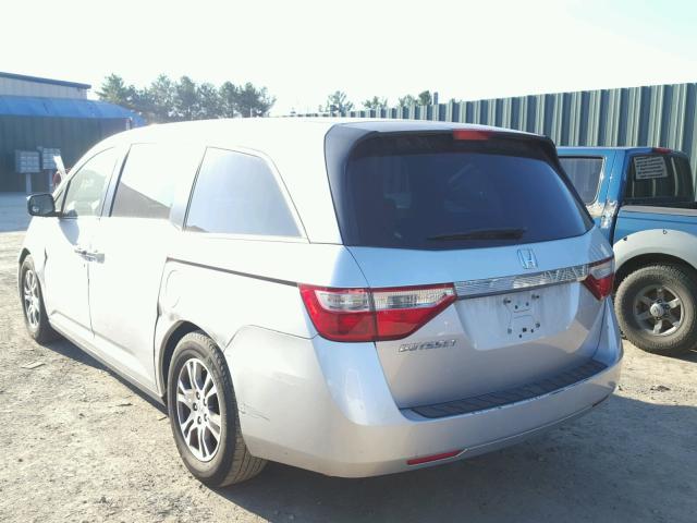 5FNRL5H46CB005728 - 2012 HONDA ODYSSEY EX SILVER photo 3