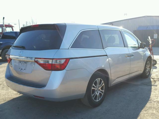 5FNRL5H46CB005728 - 2012 HONDA ODYSSEY EX SILVER photo 4