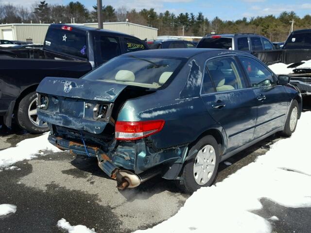 1HGCM56353A040459 - 2003 HONDA ACCORD LX GREEN photo 4