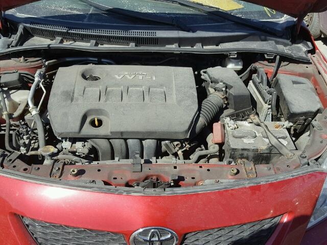 2T1BU40E59C081418 - 2009 TOYOTA COROLLA BA RED photo 7