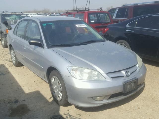 2HGES16555H584375 - 2005 HONDA CIVIC LX SILVER photo 1