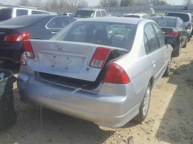 2HGES16555H584375 - 2005 HONDA CIVIC LX SILVER photo 4