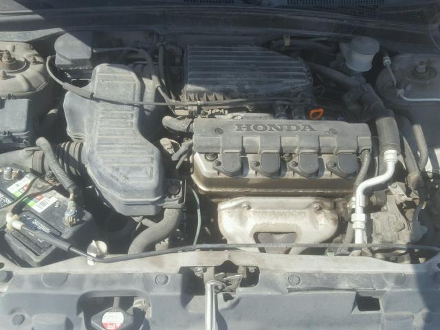 2HGES16555H584375 - 2005 HONDA CIVIC LX SILVER photo 7