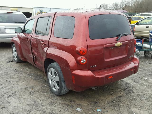 3GNCA13B19S599694 - 2009 CHEVROLET HHR LS BURGUNDY photo 3