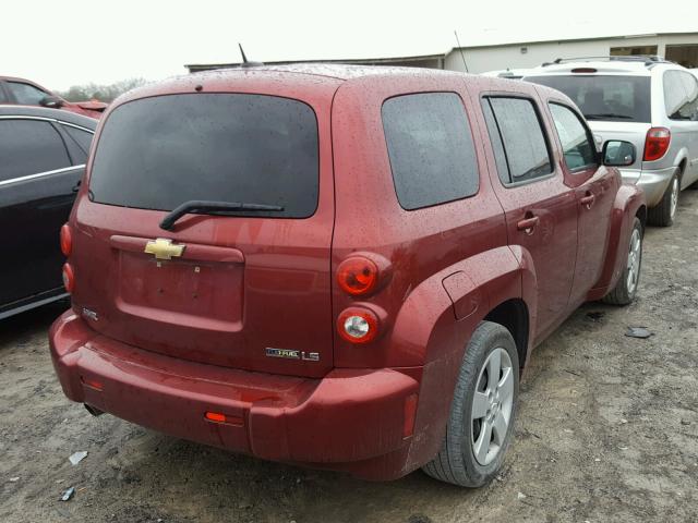 3GNCA13B19S599694 - 2009 CHEVROLET HHR LS BURGUNDY photo 4