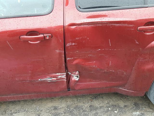 3GNCA13B19S599694 - 2009 CHEVROLET HHR LS BURGUNDY photo 9