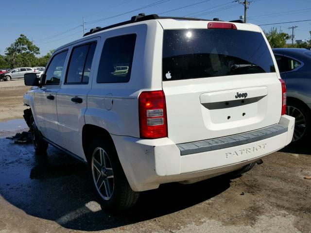 1J8FT28W08D722166 - 2008 JEEP PATRIOT SP WHITE photo 3