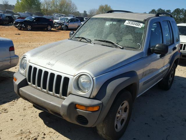 1J4GK48K23W608748 - 2003 JEEP LIBERTY SP SILVER photo 2