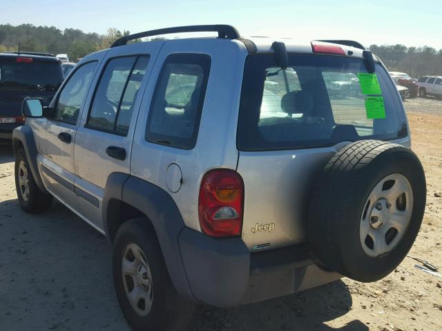 1J4GK48K23W608748 - 2003 JEEP LIBERTY SP SILVER photo 3