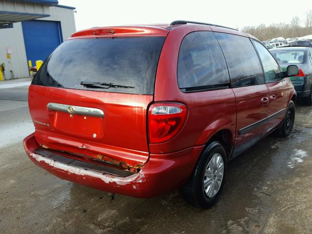 1A4GJ45R57B186301 - 2007 CHRYSLER TOWN & COU RED photo 4