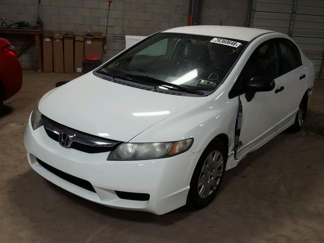 2HGFA16319H502489 - 2009 HONDA CIVIC VP WHITE photo 2