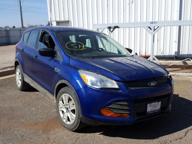 1FMCU0F76EUD79801 - 2014 FORD ESCAPE S BLUE photo 1