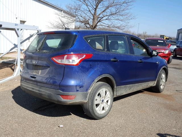 1FMCU0F76EUD79801 - 2014 FORD ESCAPE S BLUE photo 4