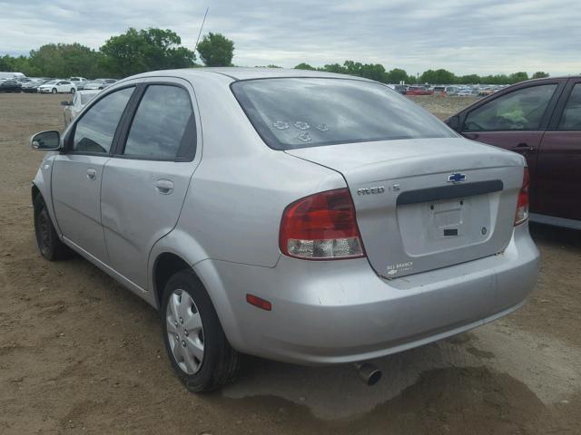 KL1TD56676B527449 - 2006 CHEVROLET AVEO BASE SILVER photo 3