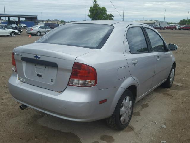 KL1TD56676B527449 - 2006 CHEVROLET AVEO BASE SILVER photo 4