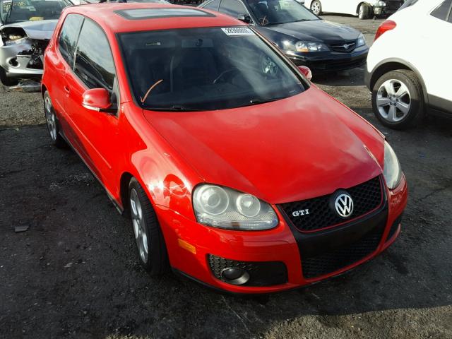 WVWFV71K48W067231 - 2008 VOLKSWAGEN GTI RED photo 1