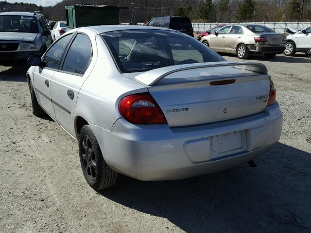 1B3ES26CX3D261339 - 2003 DODGE NEON SE SILVER photo 3