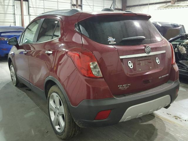 KL4CJASB5FB161935 - 2015 BUICK ENCORE BURGUNDY photo 3