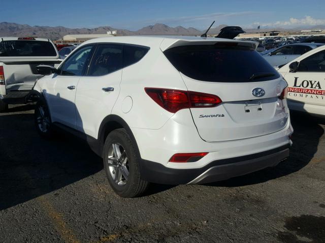 5NMZT3LB8JH072112 - 2018 HYUNDAI SANTA FE S WHITE photo 3