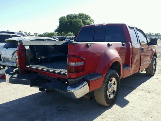 1FTRX02W24KB81729 - 2004 FORD F150 RED photo 4