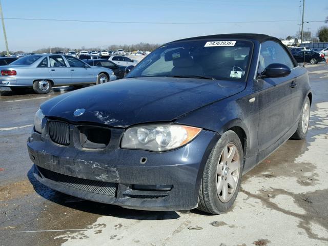 WBAUN13509VH80694 - 2009 BMW 128 I BLACK photo 2