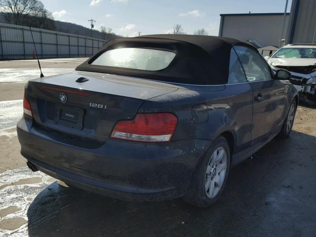 WBAUN13509VH80694 - 2009 BMW 128 I BLACK photo 4