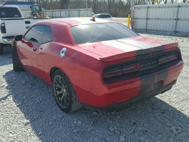 2C3CDZDJ6HH636345 - 2017 DODGE CHALLENGER RED photo 3