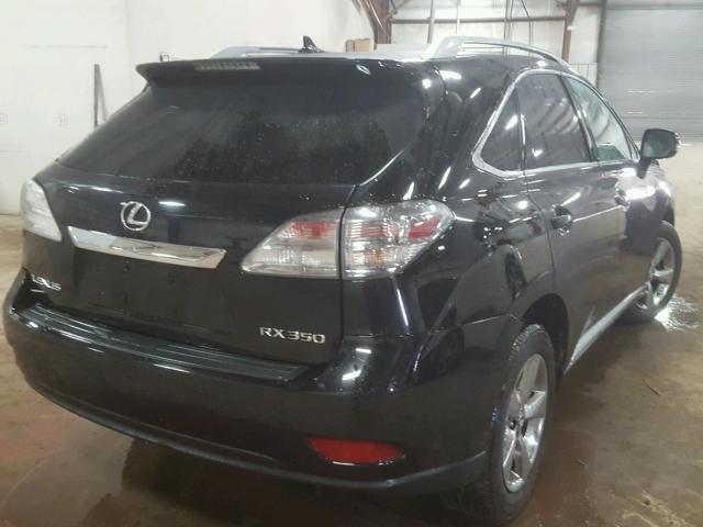 2T2BK1BA1AC063609 - 2010 LEXUS RX 350 BLACK photo 4