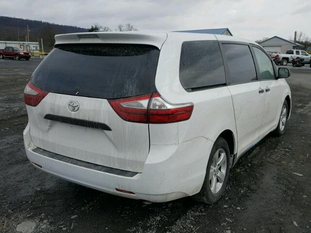 5TDZZ3DC6HS787550 - 2017 TOYOTA SIENNA BAS WHITE photo 4