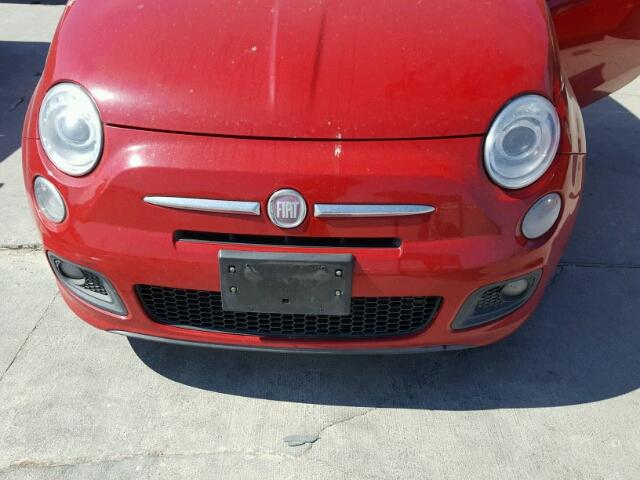 3C3CFFBR9CT101432 - 2012 FIAT 500 SPORT RED photo 7