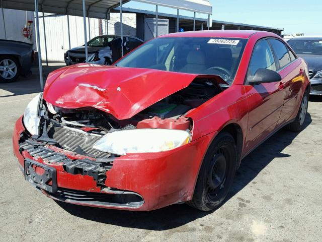 1G2ZF58BX74162525 - 2007 PONTIAC G6 VALUE L RED photo 2