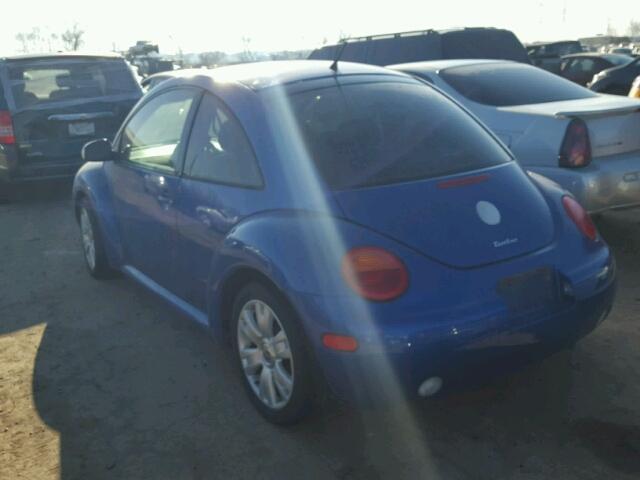 3VWCD21C03M442894 - 2003 VOLKSWAGEN NEW BEETLE BLUE photo 3