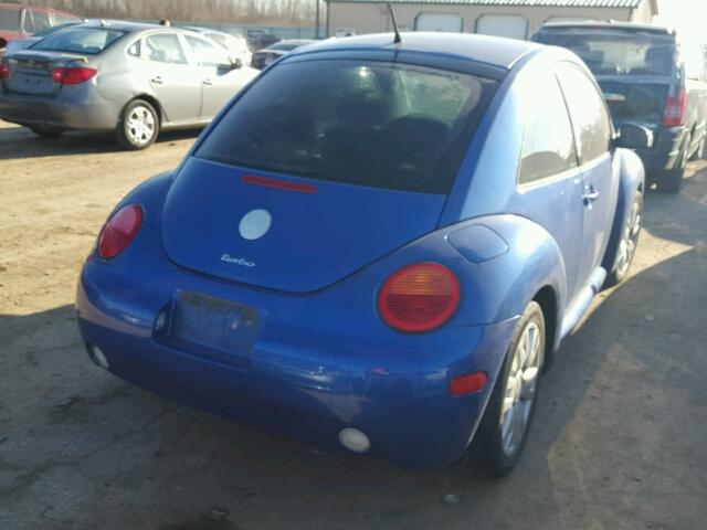 3VWCD21C03M442894 - 2003 VOLKSWAGEN NEW BEETLE BLUE photo 4