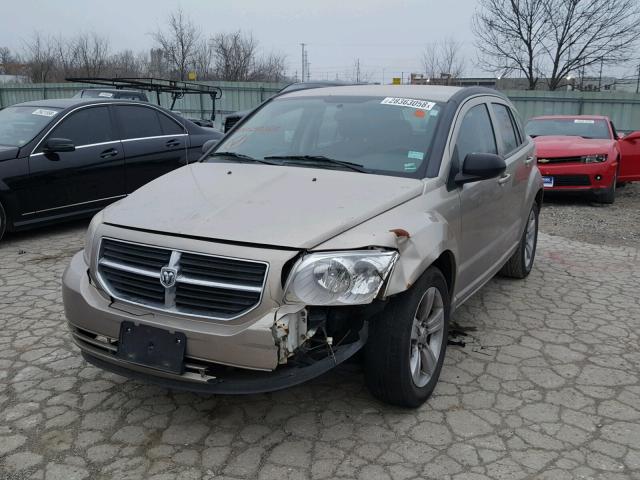 1B3CB4HA7AD650368 - 2010 DODGE CALIBER BEIGE photo 2