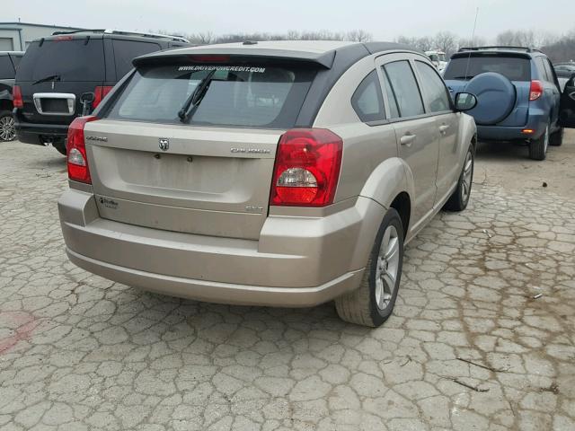 1B3CB4HA7AD650368 - 2010 DODGE CALIBER BEIGE photo 4