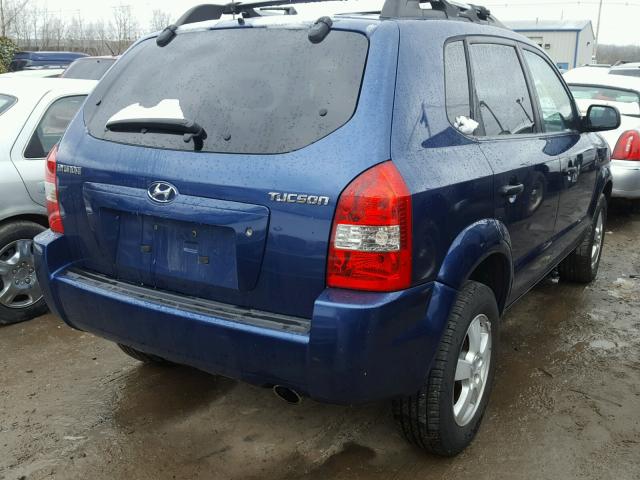 KM8JM12B65U191271 - 2005 HYUNDAI TUCSON GL BLUE photo 4