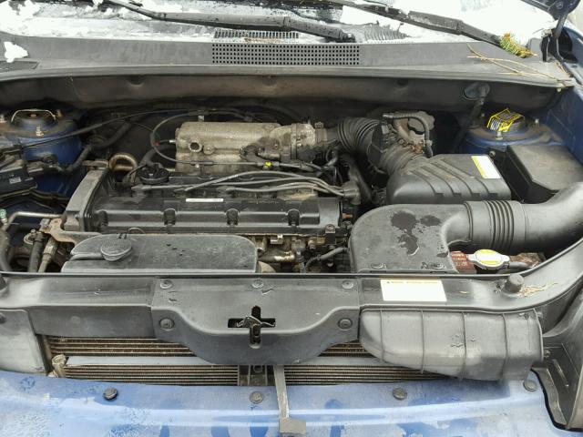 KM8JM12B65U191271 - 2005 HYUNDAI TUCSON GL BLUE photo 7