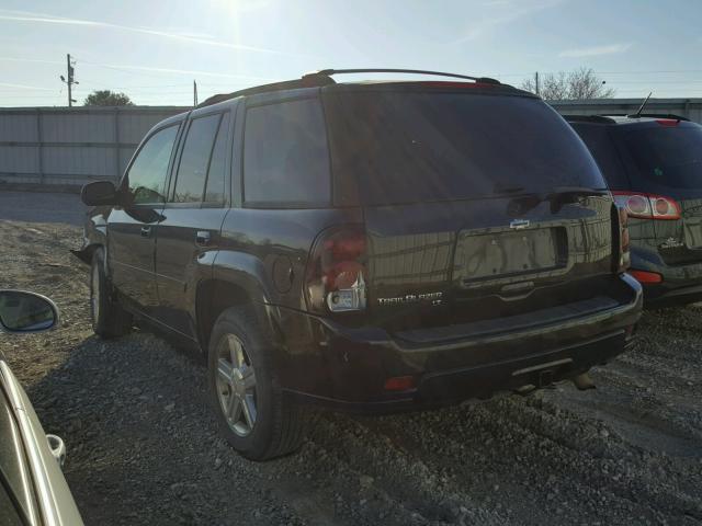 1GNDT13S182195139 - 2008 CHEVROLET TRAILBLAZE BLACK photo 3