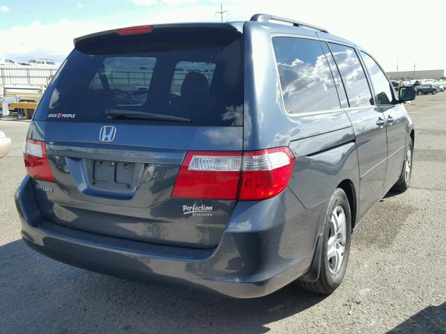 5FNRL38686B418082 - 2006 HONDA ODYSSEY EX BLUE photo 4